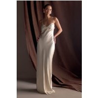 Lilly Sweetheart Satin Maxi Dress - Blush Gold I MESHKI I Size M | MESHKI US