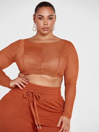 Robyn Seamed Mesh Top - Gabi Fresh x FTF - Fashion To Figure | Fashion to Figure