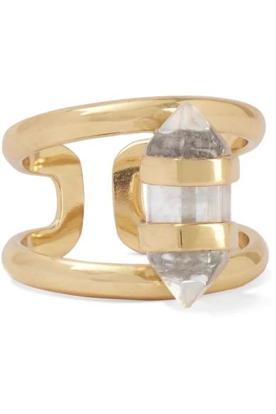 Charmed gold-plated quartz ring | NET-A-PORTER (UK & EU)