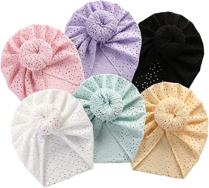 Yili Maizi Baby Turban Newborn Hospital Hat Cotton Toddler Nursery Beanie Headwrap Bohemia Big Ha... | Amazon (US)