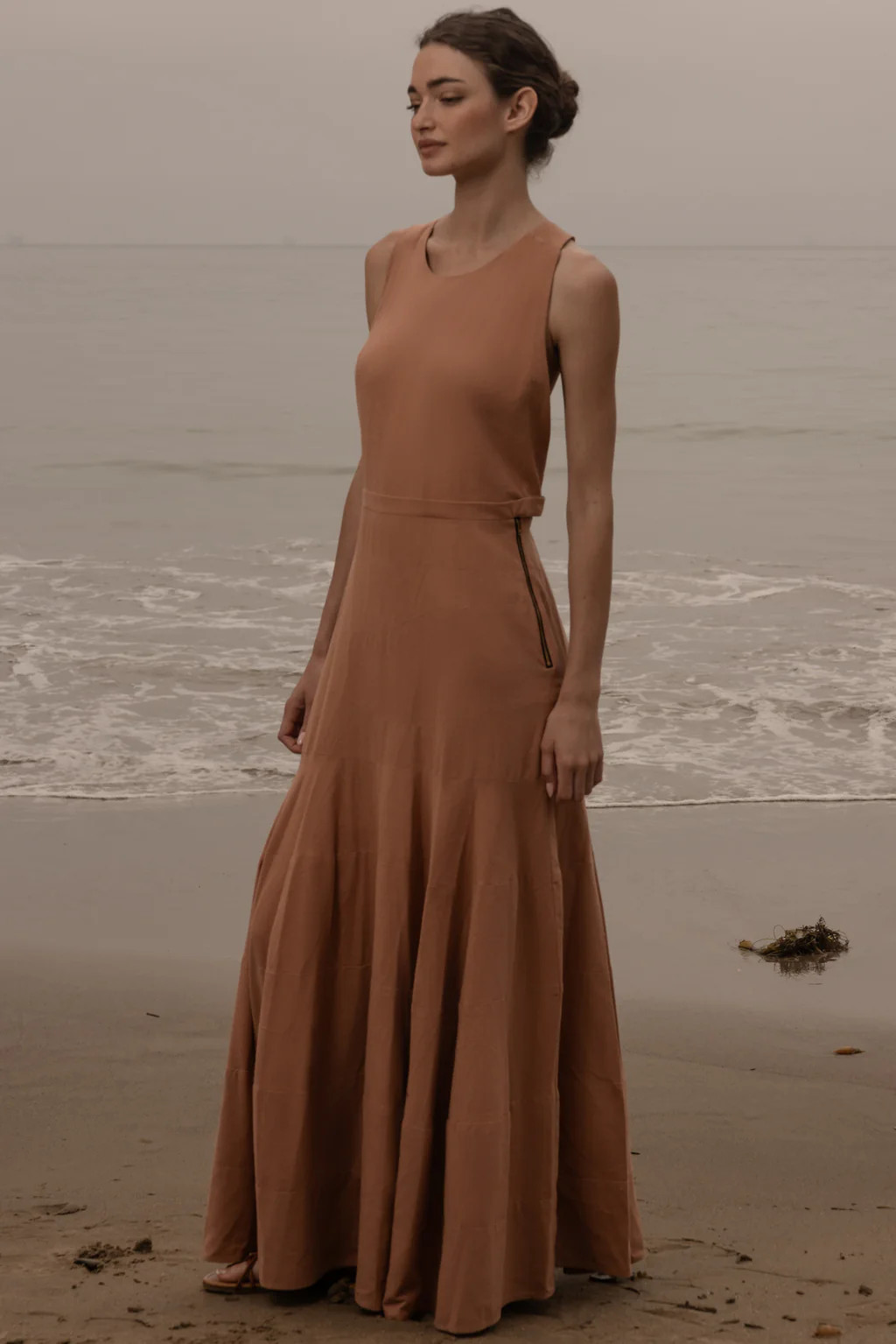 Windsor Gown - Blush Silk Noil | Heidi Merrick