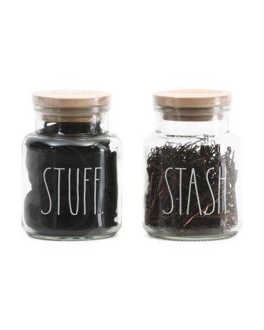 Stuff & Stash Glass Jar Set | TJ Maxx