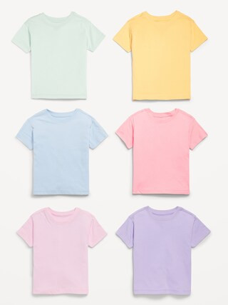 Short-Sleeve T-Shirt 6-Pack for Toddler Girls | Old Navy (CA)