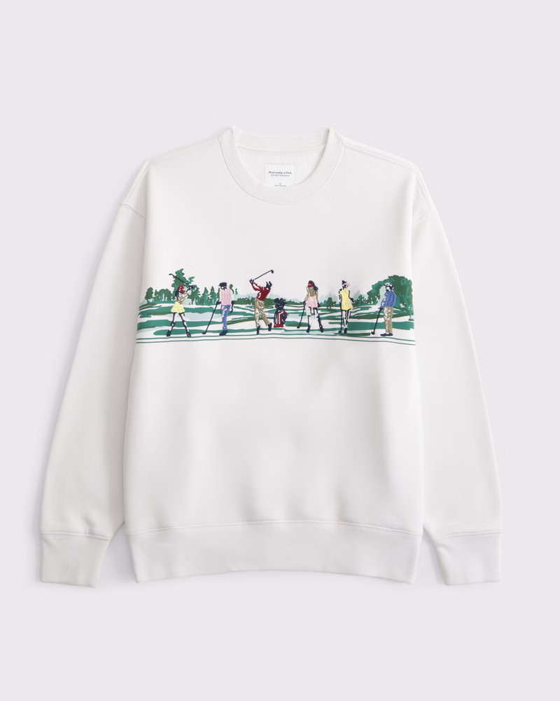 Golf Graphic Oversized Sunday Crew | Abercrombie & Fitch (US)