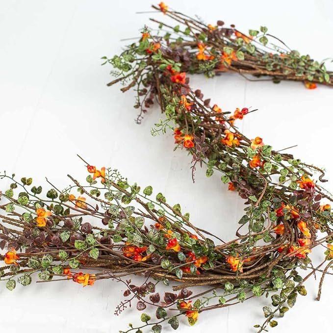 Artificial Woodland Bittersweet and Twig Vine Garland - Rustic Berry Garland or Autumn, Fall, Tha... | Amazon (US)