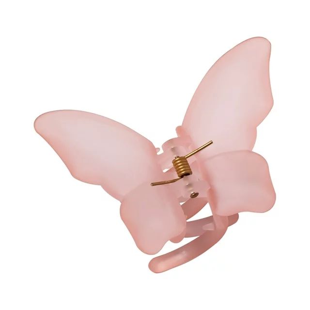HAIRITAGE BY MINDY Take Me To The Beach Butterfly Claw Clip Barrettes for Hair, Pink, 1PC | Walmart (US)