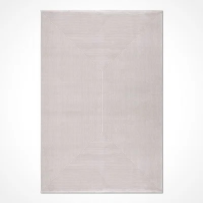 Beige Modern Machine Washable Non-Slip Area Rug | Wayfair North America
