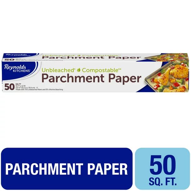 Reynolds Kitchens Unbleached Parchment Paper, 50 square feet - Walmart.com | Walmart (US)