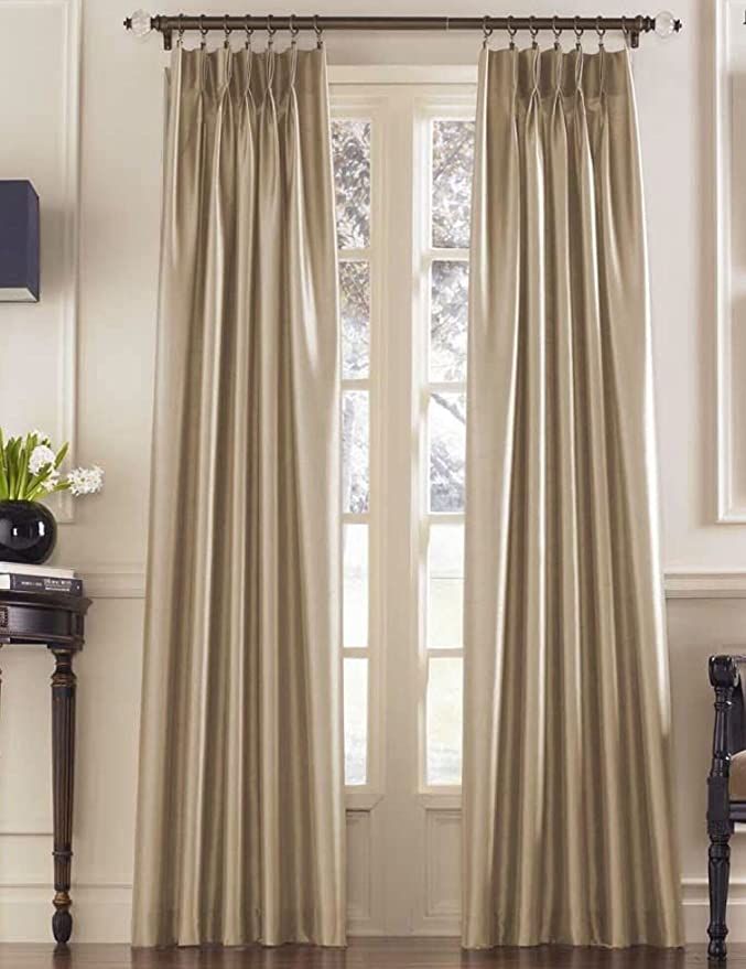 Curtainworks Marquee Curtain Panel, 30 x 84 in, Sand | Amazon (US)