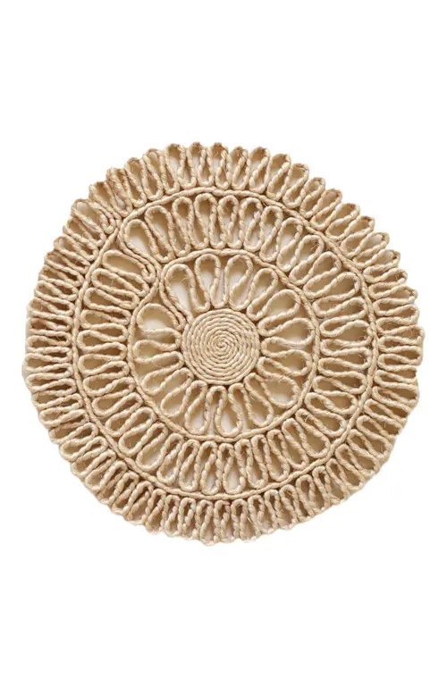 indego africa Lattice Placemat White Sisal in Natural at Nordstrom | Nordstrom