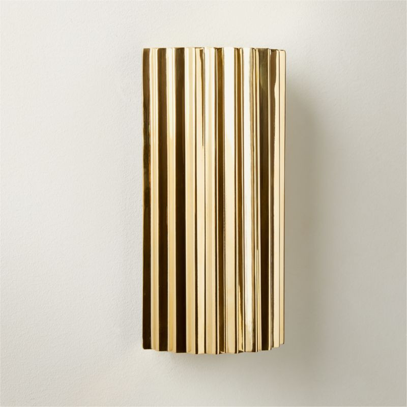 Zinnia Modern Polished Brass Wall Sconce | CB2 | CB2