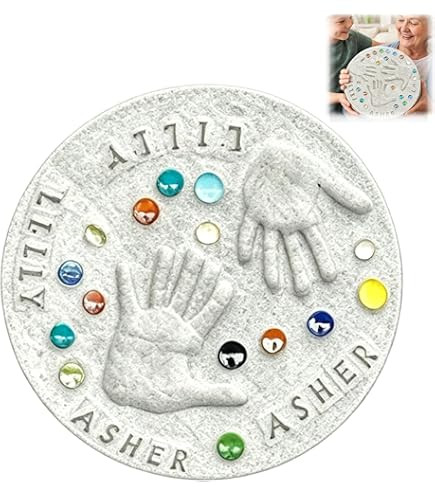 All-in-One 10in Stepping Stone Kit - Includes Cement Mix, Concrete & Letter Molds, Mosaics, Carving Tools, Gloves & Mat, Make Your Own Stepping Stones Outdoor for Garden Walkway Mother's Day | Amazon (US)