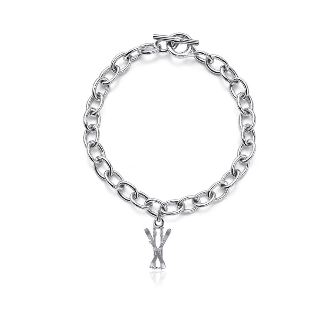 Ski Link Bracelet - Silver | Etsy (Global)