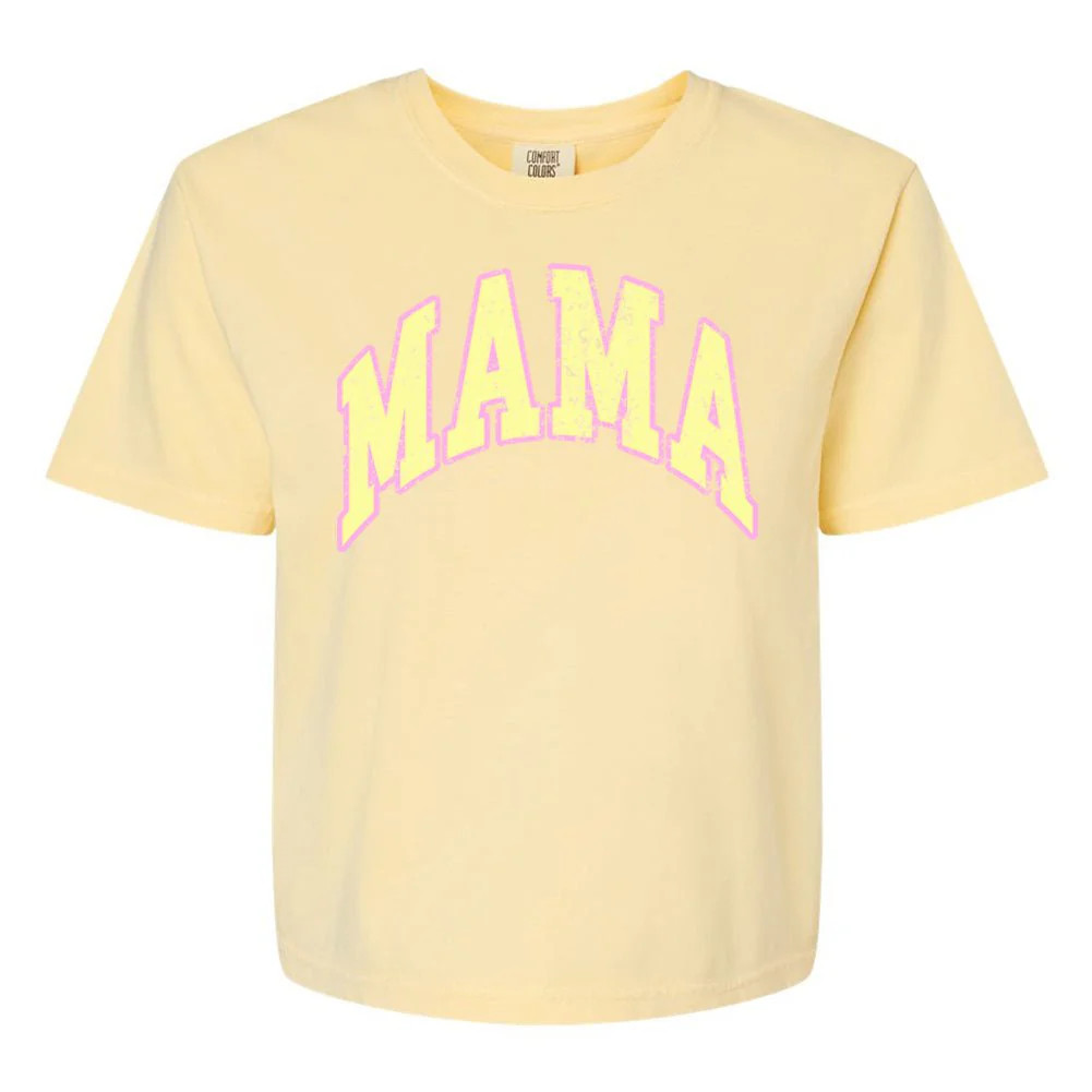 'Distressed Varsity Mama' Boxy T-Shirt | United Monograms
