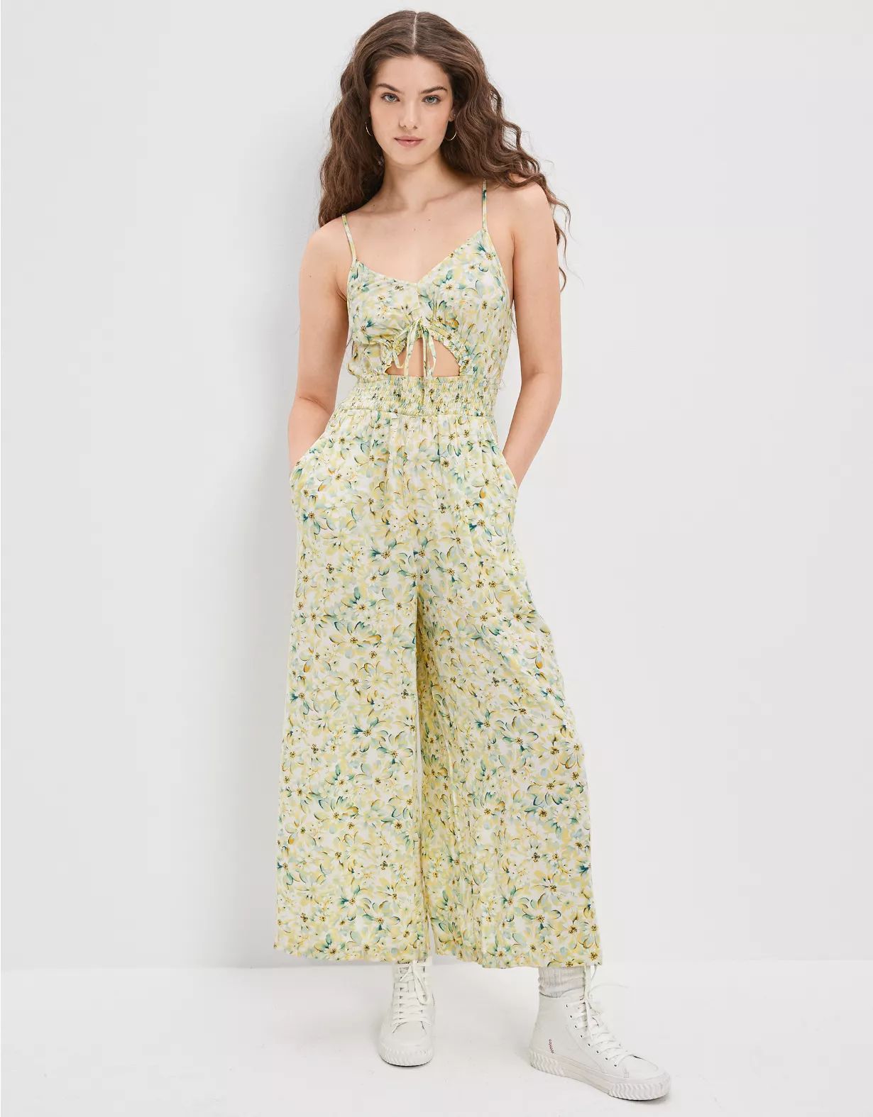 AE Floral Cut-Out Jumpsuit | American Eagle Outfitters (US & CA)