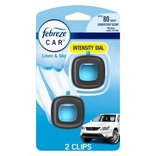 Febreze Car Odor-Eliminating Car Freshener Vent Clip, Linen & Sky Scent, 2 ct | CVS Health