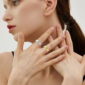 AmorArtSky Love Ring 18k Gold Silver Rings \uff1aFriendship Ring With Screw Design Inlay Cubic Zi... | Amazon (US)