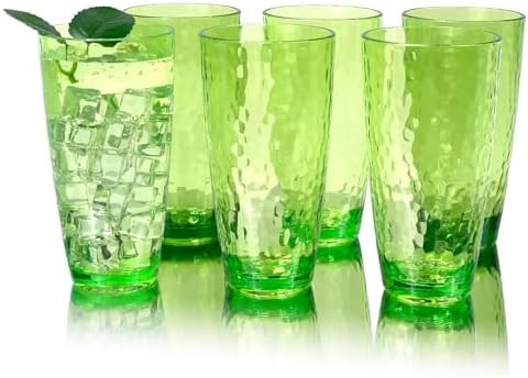 26-Ounce Plastic Tumblers (Set of 6), Reusable Plastic Mugs, BPA-Free Acrylic to Drink Mugs, Shat... | Amazon (UK)
