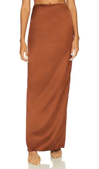 River Maxi Skirt in Chocolate Brown | Revolve Clothing (Global)