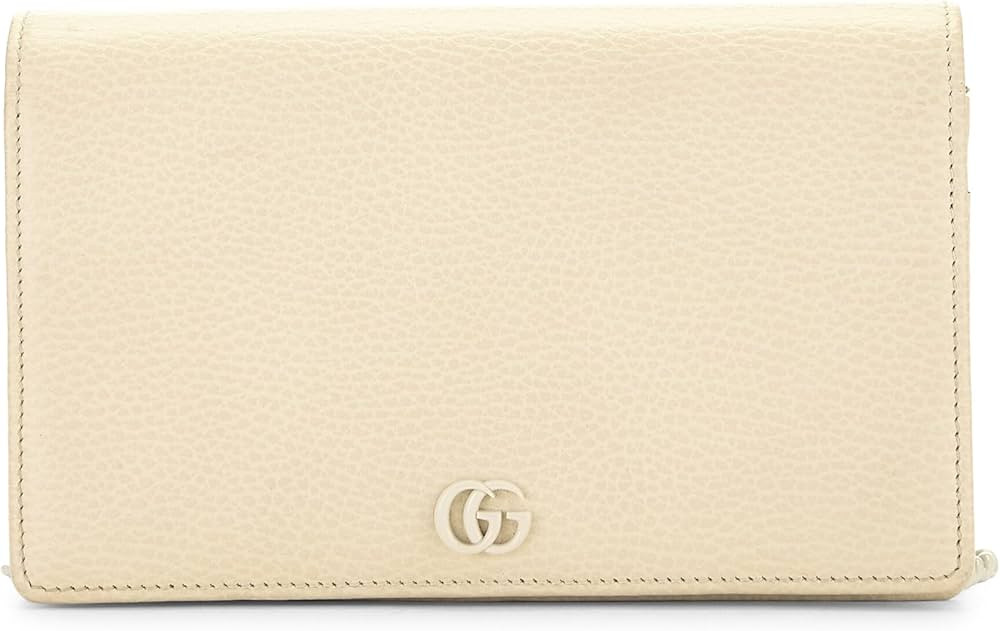 Amazon.com: Gucci, Pre-Loved White Leather GG Marmont Wallet On Chain (WOC) Mini, White : Luxury ... | Amazon (US)