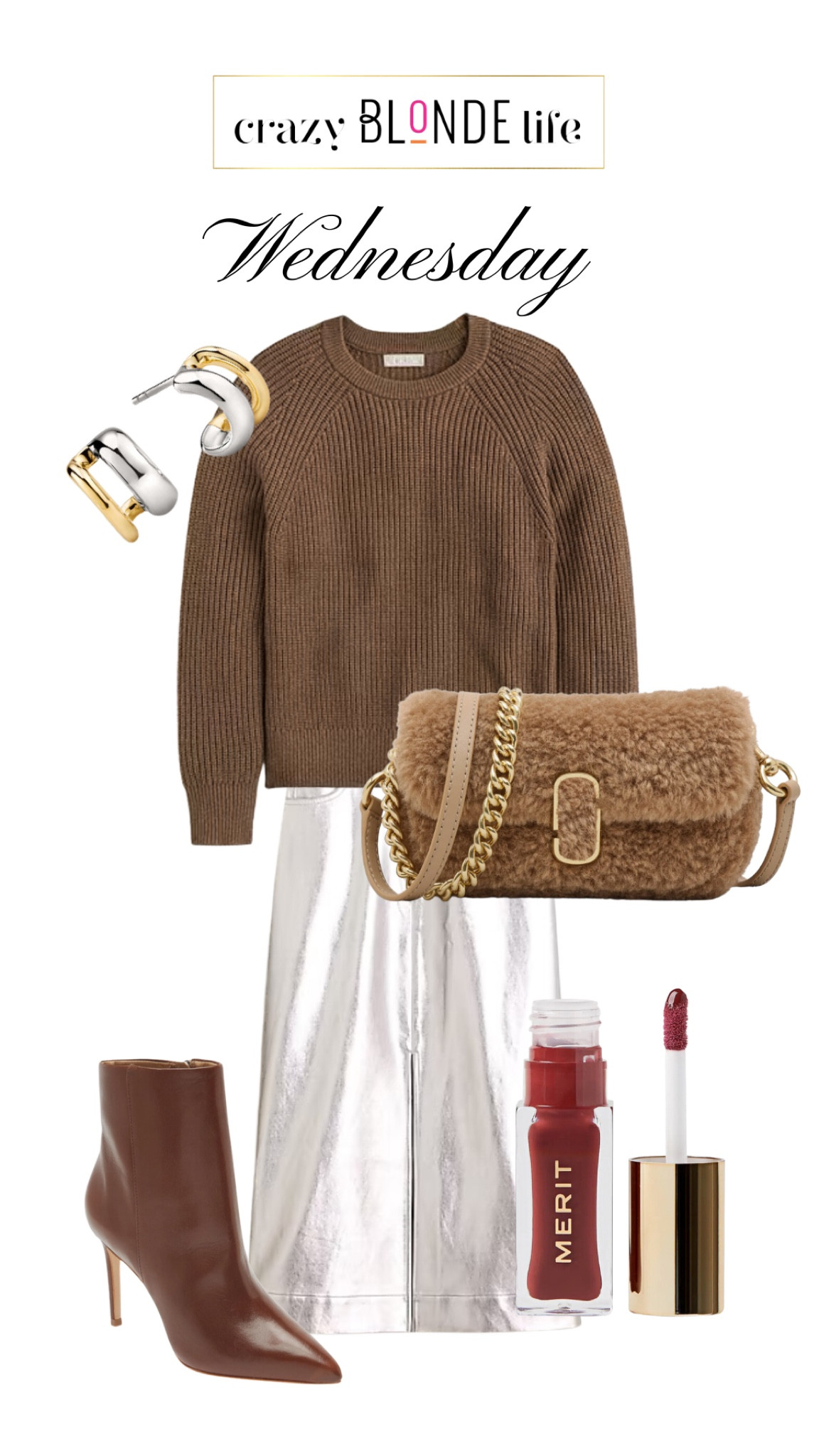 This silver skirt from J. Crew is such a fun piece and actually pretty versatile! Wear it with a cozy knit and booties or dress it up with a blouse and heels for the holidays! 

#LTKstyletip #LTKitbag