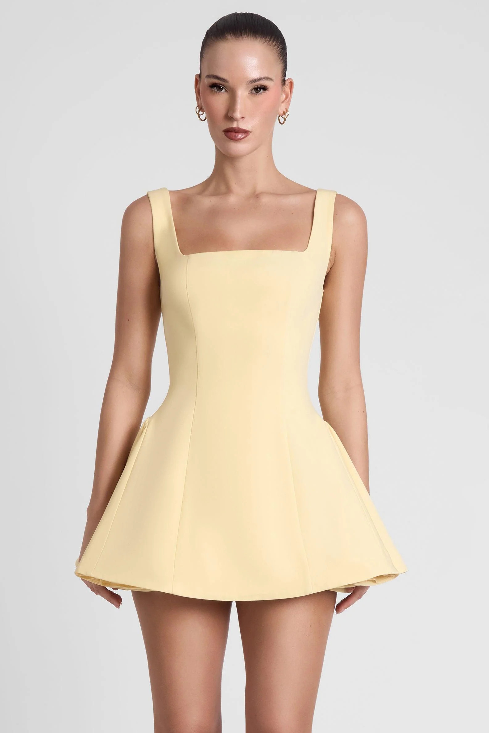 Ysabelle Babydoll Corset Mini Dress - Yellow | LEAU (US)