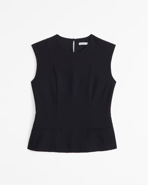 Women's High-Neck Tailored Top | Women's New Arrivals | Abercrombie.com | Abercrombie & Fitch (UK)