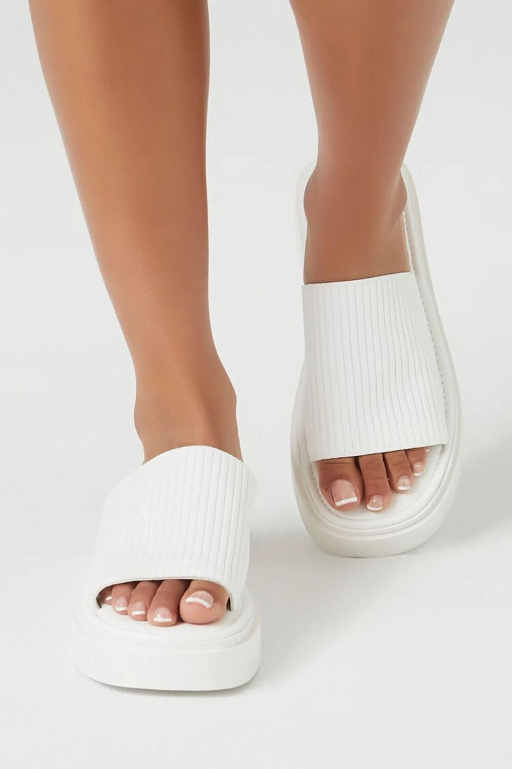 Ribbed Flatform Sandals | Forever 21 (US)