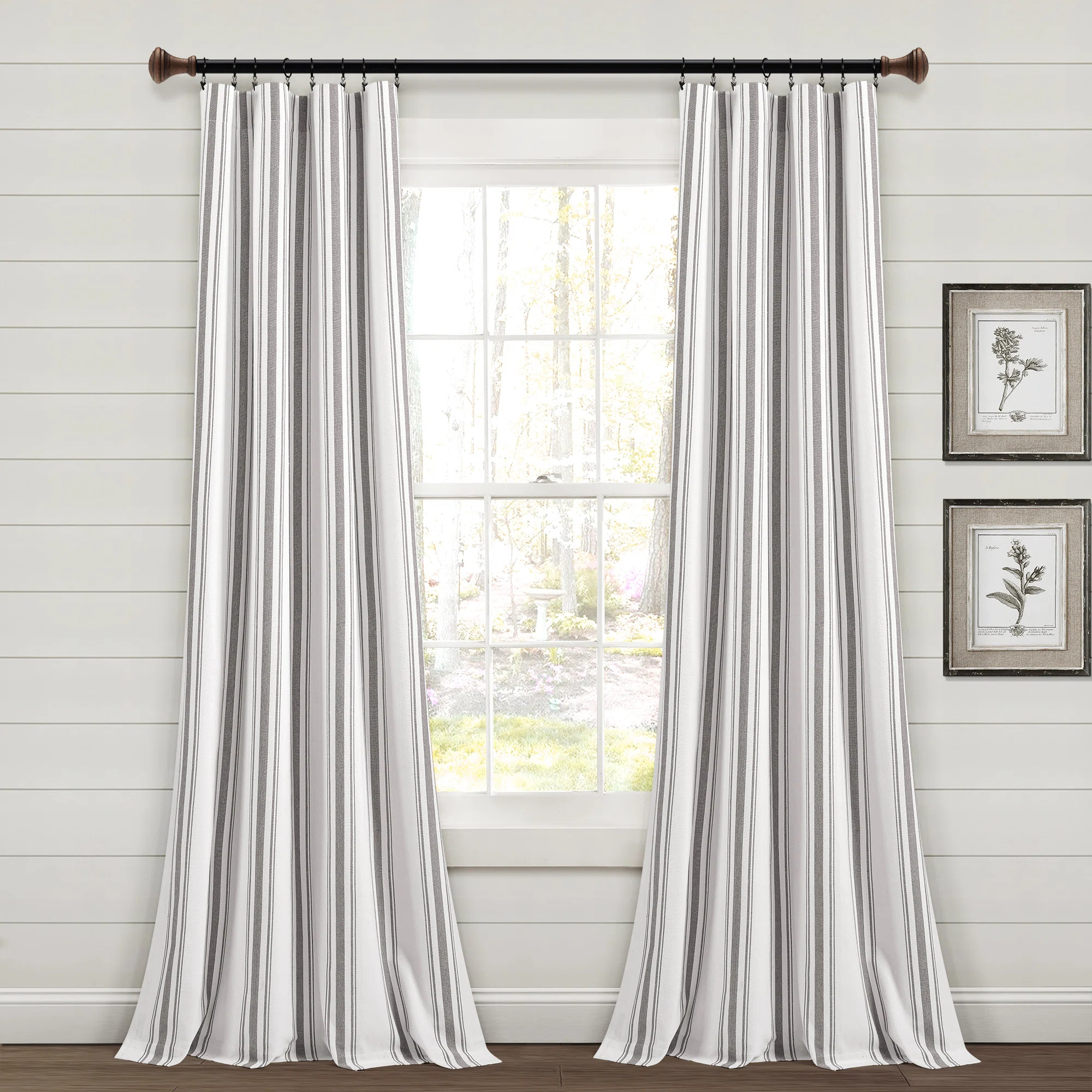 Cotton Blend Semi Sheer Curtain Pair (Set of 2) | Wayfair North America
