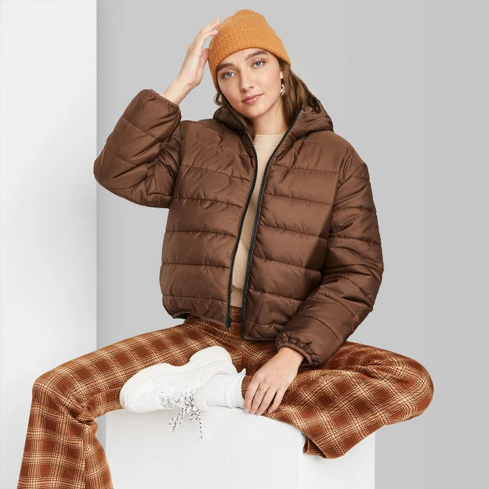 Women's Hooded Puffer Jacket - Wild Fable™ | Target