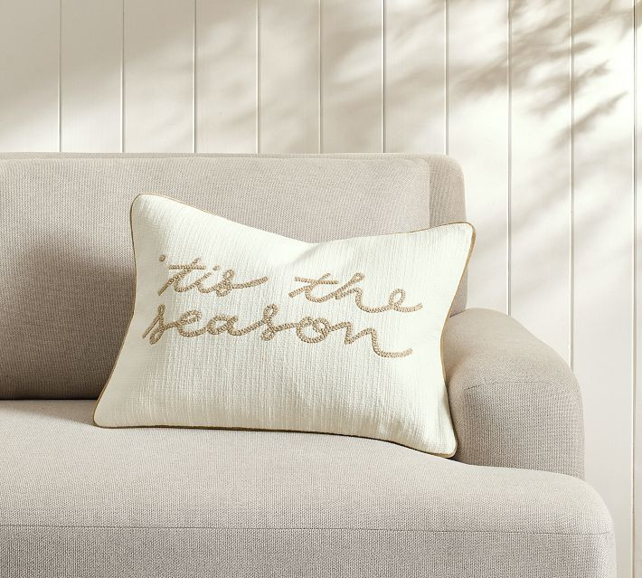 Tis' The Season Lumbar Pillow Cover | Pottery Barn (US)
