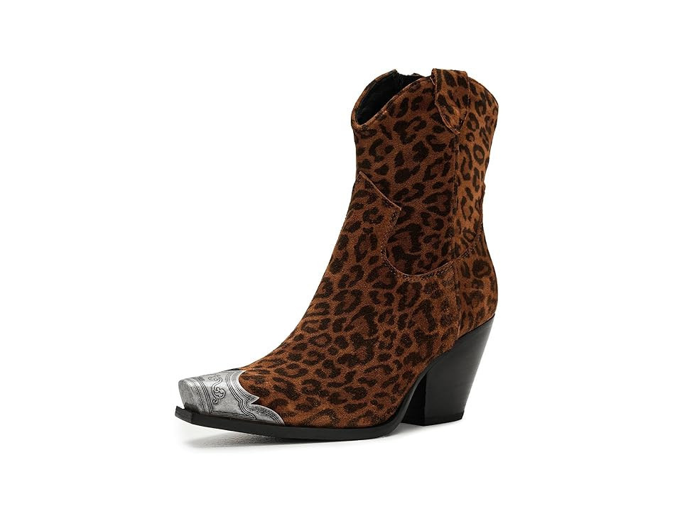 Free People Brayden Western Boots Women's Shoes Leopard Suede: EU 39.5 (US Women's 9.5) M | Zappos.com