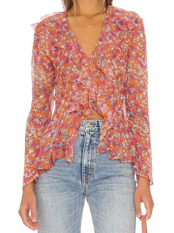 Free People Free People Nina Floral Ruffled Blouse Tulips Ditsy | Grailed | Grailed
