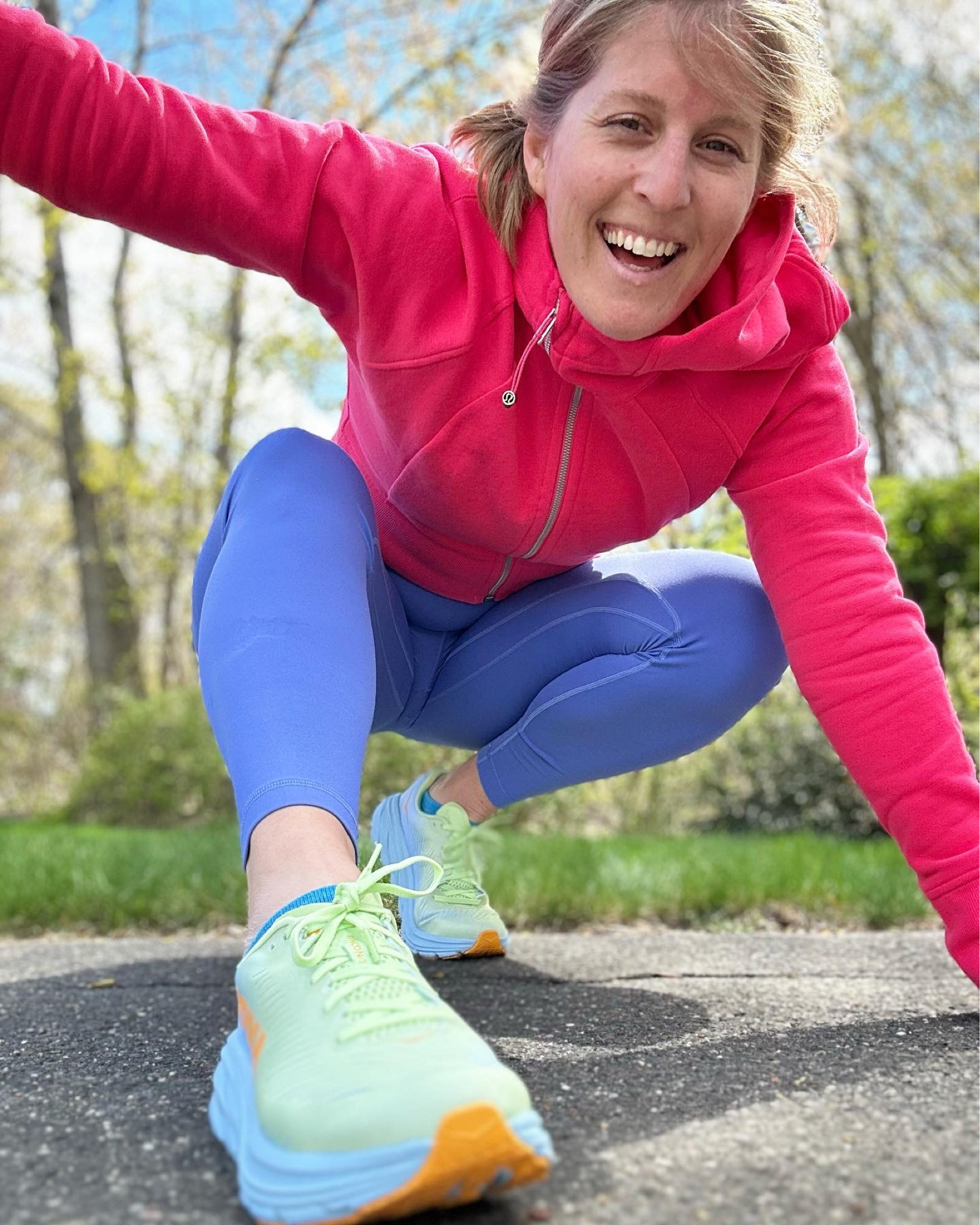 Decided to dress like May flowers today, with a little help from lululemon & Hoka 🌸🌷💐

lululemon Scuba Cropped Hoodie in Lip Gloss, Super High-Rise Align Tight in Wild Indigo

#LTKfit #LTKSeasonal
