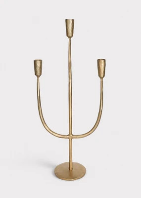 Antique Gold Candelabra Candle Holder - 21.5" | Afloral