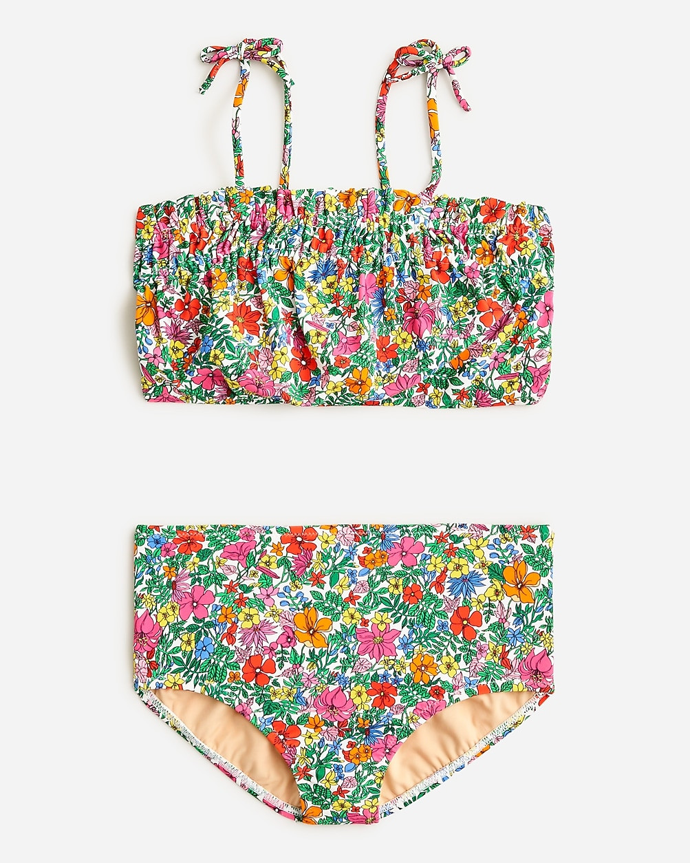 Girls' smocked two-piece swimsuit with UPF 50+ | J. Crew US