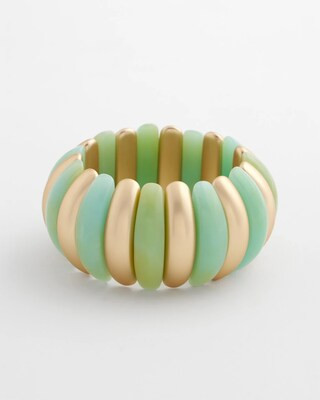 Women's Aqua and Gold Stretch Bracelet in Blue | Chico's | Chico's