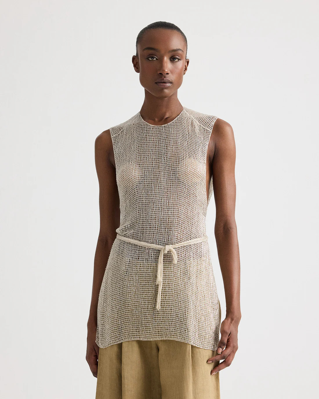 Beaded Apron Tunic in Bugle Bead Netting | TWP