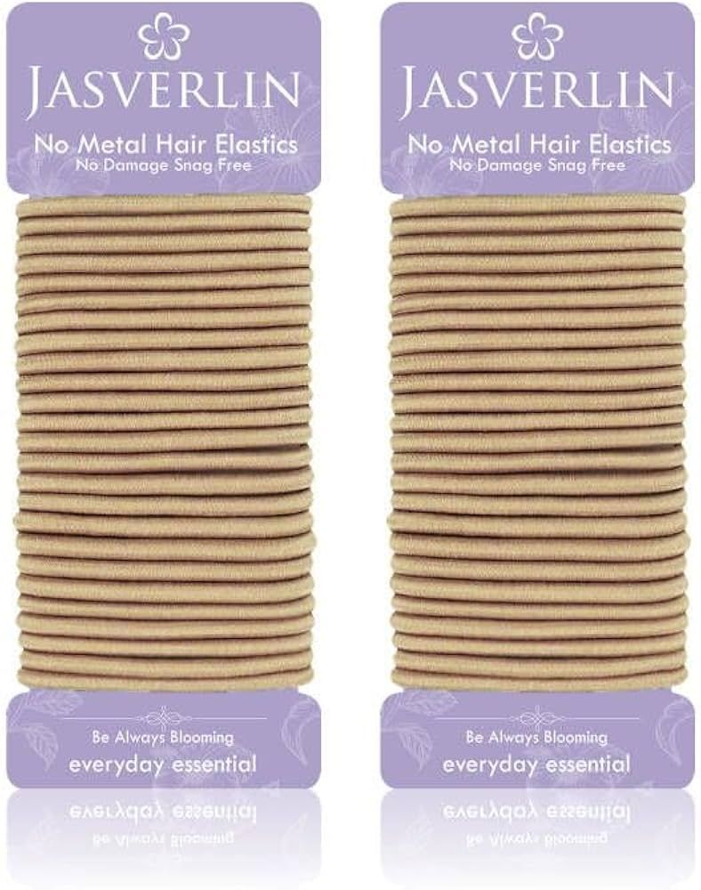 No Metal Hair Ties Elastic Blonde, Ponytail Holders for Fine Hair No Pull Braided Hair Tying Band... | Amazon (US)