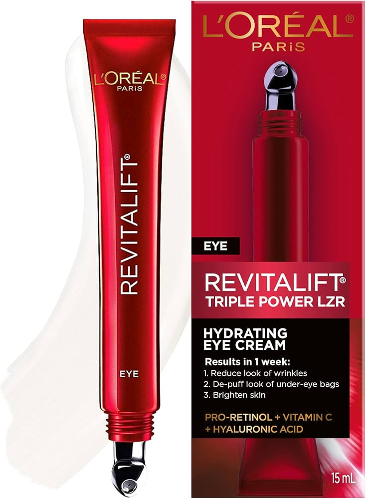 L'Oreal Paris Revitalift Triple Power Anti-Aging Eye Cream Treatment, with Pro Retinol, Hyaluroni... | Amazon (US)