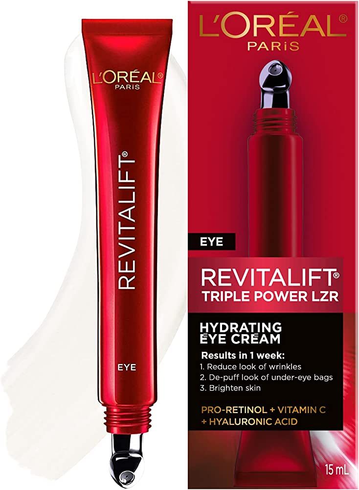 L'Oreal Paris Revitalift Triple Power Anti-Aging Eye Cream Treatment, with Pro Retinol, Hyaluroni... | Amazon (US)