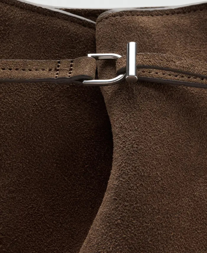 Suede Buckle Bucket Bag | Nordstrom