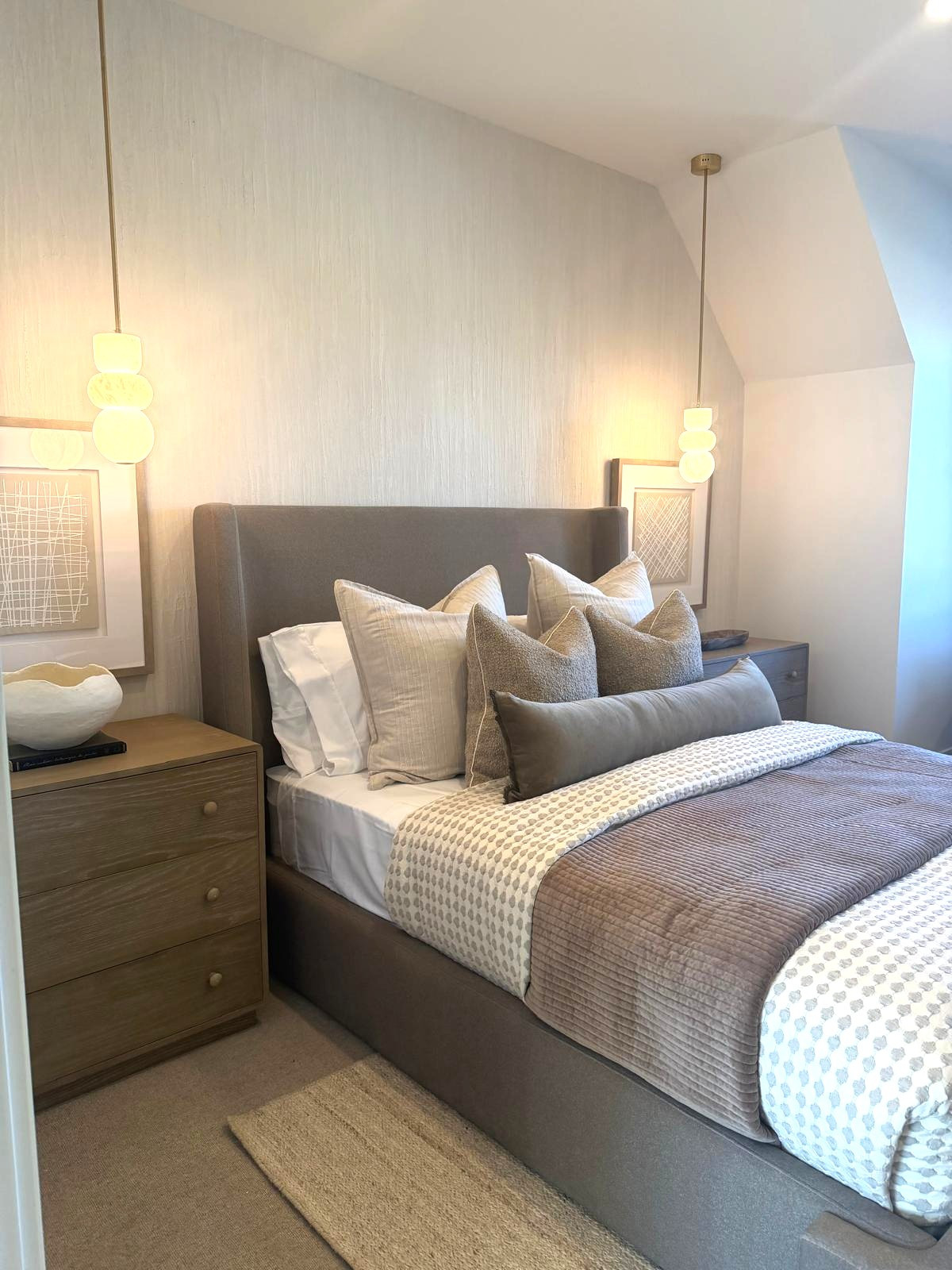 I pulled together this neutral bedroom setup with a layered bedding look that feels soft, warm, and easy to live with. The upholstered bed, textured pillows, and tonal bedding all work together to create a calm, balanced space that still has depth.

I tend to mix simple patterns with solids to keep it interesting without feeling busy. Linking the pieces I used and similar options below if you’re building a cozy, neutral bedroom with a clean, elevated feel.
 @Wayfair 
@Target 
@Walmart
@Amazon