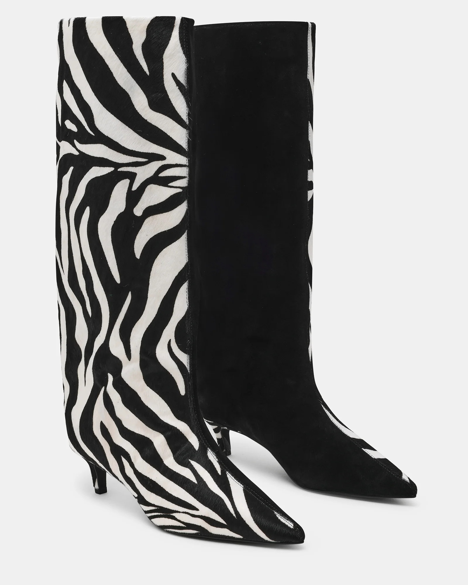Steve Madden Women's Lysara Knee High Boots - Zebra Multi - Size 7 - Leather | Steve Madden (US)