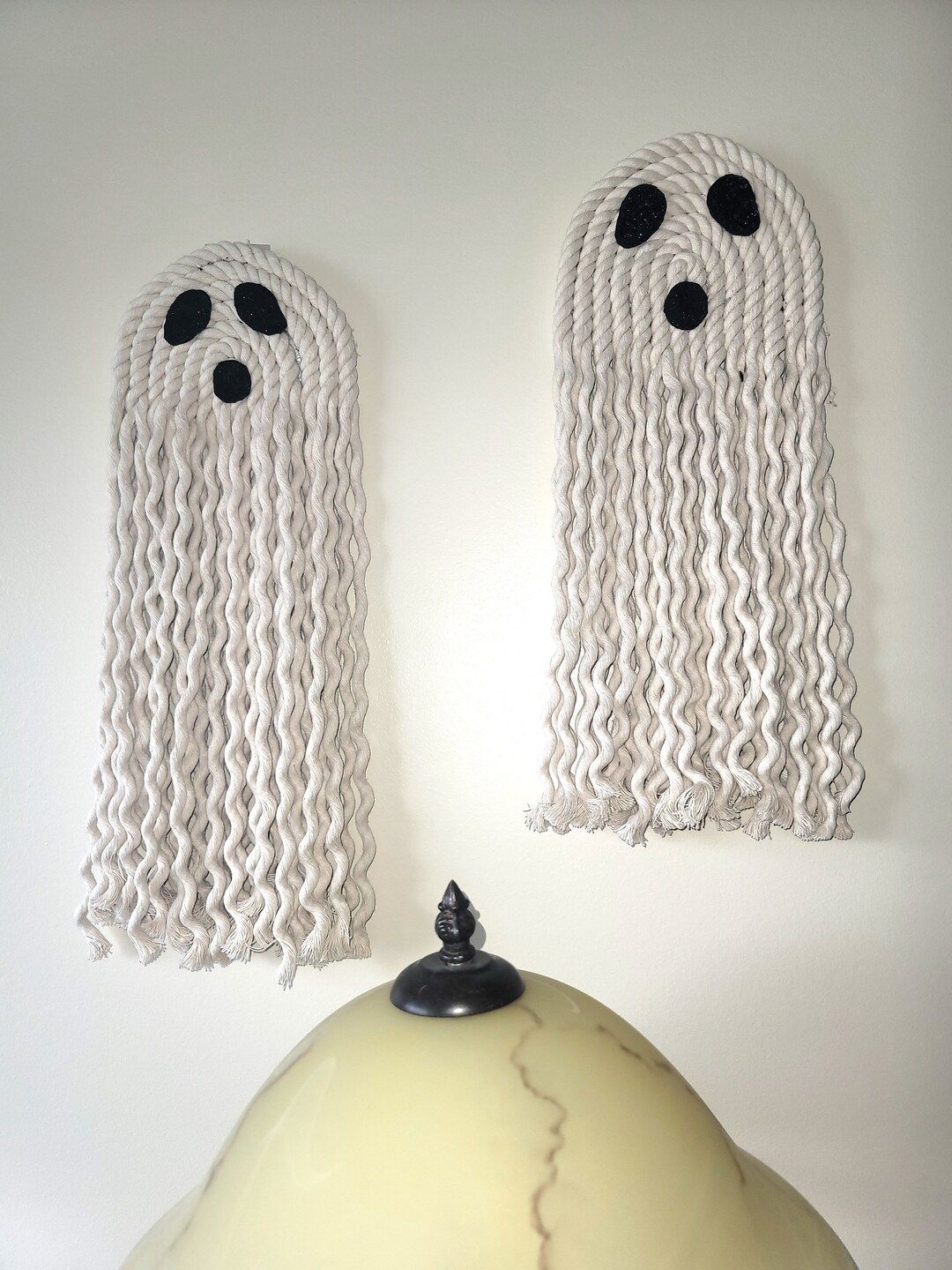 2 Hanging Ghosts Made From Rope. About 19 X 8 - Etsy | Etsy (US)