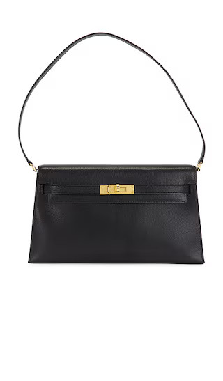 Hermes Chevre Kelly Elan Shoulder Bag in Black | Revolve Clothing (Global)