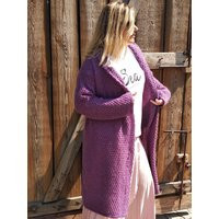 Long Loose Fit Cardigan For Women, Knit Wool With Kimono Sleeves | Etsy (US)