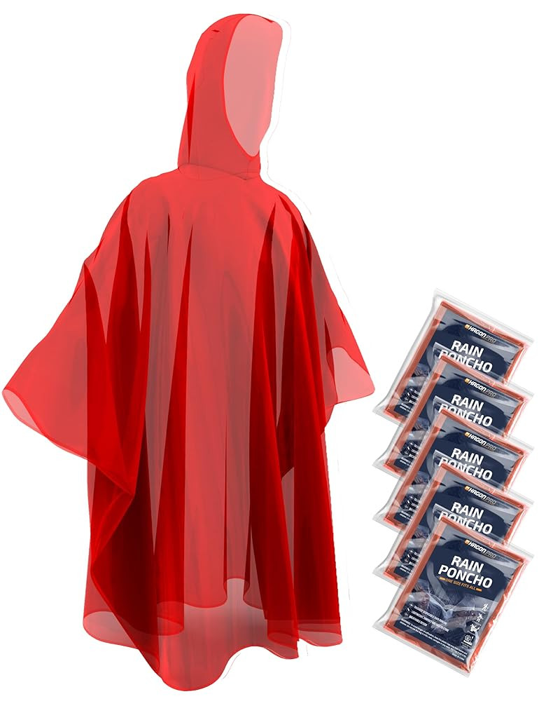 Hagon PRO Disposable Rain Ponchos for Adults (5 Pack) | Amazon (US)
