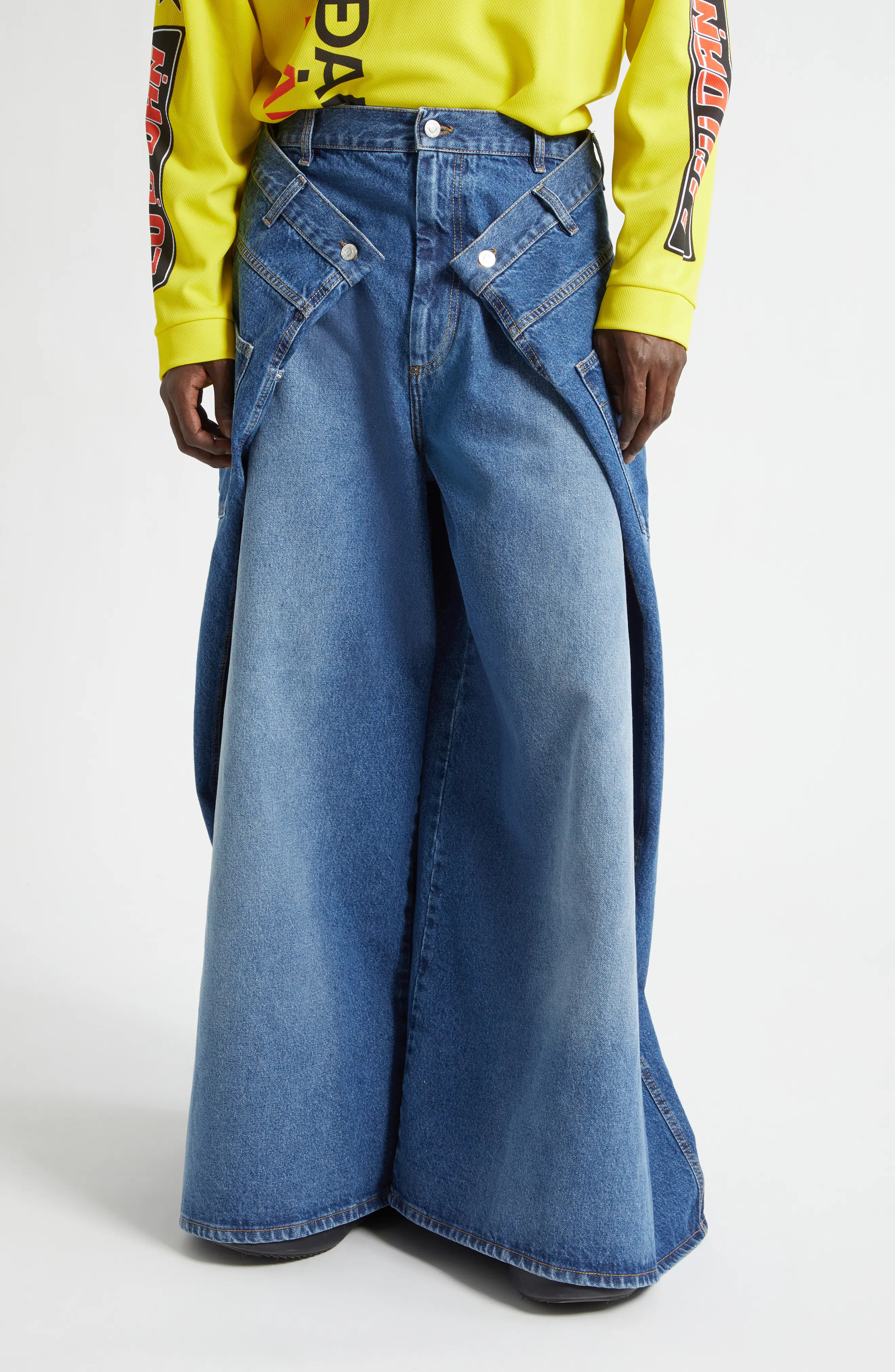 LU'U DAN Maxi x Maxi x Maxi Wide Leg Jeans in Lawless at Nordstrom, Size 32 | Nordstrom