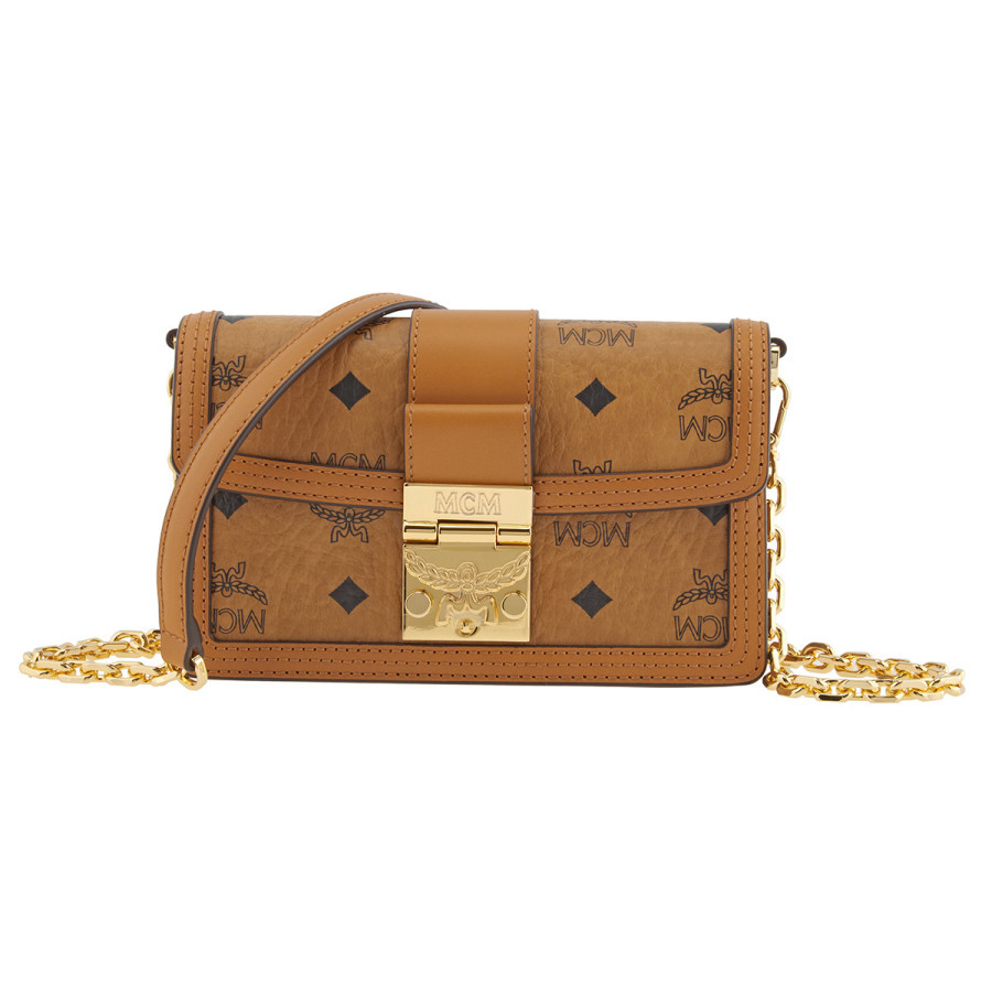 MCM Ladies Gretl Crossbody in Cognac Visetos | Jomashop.com & JomaDeals.com